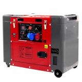 GeoTech-Pro DGP8500SE-3 - Generatore di corrente diesel silenziato carrellato con AVR 6.0 kW - Continua 5.5 kw Full-Power