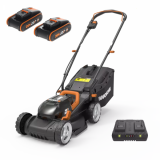 Worx WG779E - Cortacésped de batería - 2x20V/2,5Ah - Corte 34 cm