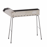 Barbecue spécial brochettes à charbon INOX 50 cm - Surface de cuisson 47 x 11 cm