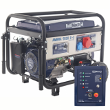 BullMach AMBRA 9500 E-3 - Generatore di corrente carrellato  a benzina con AVR 7.5 kW - Continua 7 kW Trifase + ATS