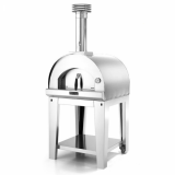 Fontana Margherita - Horno de leña de exterior con carro - INOX