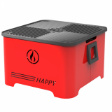 Linea VZ Happy Rojo - Barbacoa portátil de pellets