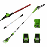 Greenworks GD40PSHK2 - Podadora/Cortasetos con pértiga - 2 x 2Ah 40V