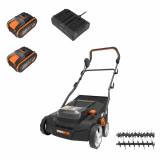 Worx Nitro WG855E - Escarificador de batería - 2x20V/4Ah