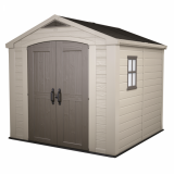 Keter Factor beige - Abri de jardin - Avec fenêtre latérale - 256.5x255x243 cm