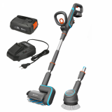 Gardena AquaBrush Universal 03/18V P - Nettoyeur de sol à batterie + Brosse - avec starter kit 18V - 2.5Ah