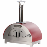 AgriEuro Quattro Stagioni Rojo - Horno de leña para pizza de exterior 60x40 - capacidad 1 pizza