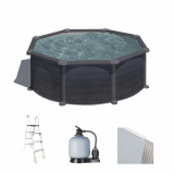 Gre Granada Redonda Ø350 x 132 cm - Piscina desmontable de acero