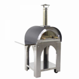 AgriEuro Premium Line Cibus Inox - Horno de leña para pizza de exterior 60x60 - 2 pizzas