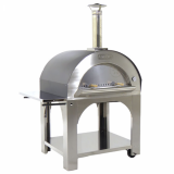 AgriEuro Premium Line Cibus Inox - Horno de leña para pizza de exterior 100x80 - 5 pizzas