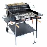 Barbecue à bois en tôles Cruccolini Fuocone Umbria avec grille en Inox 70x58