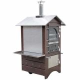 AgriEuro Medius 80 Deluxe EXT - Horno de leña de exterior - En acero - Pintura de cobre - Inox 