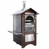 AgriEuro Magnus 100 Deluxe EXT - Horno de leña de exterior en acero - Pintura de cobre - Inox