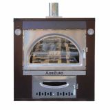 AgriEuro Maximus 80 Deluxe INC - Horno de leña de empotrar - En acero - Esmalte de cobre - Inox