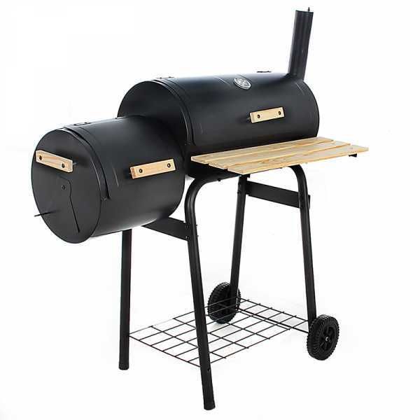 Royal Food CB 400-2 - Kohlegrill mit Grillrost aus Edelstahl - Räucherofen - Kochfläche 54x30 cm