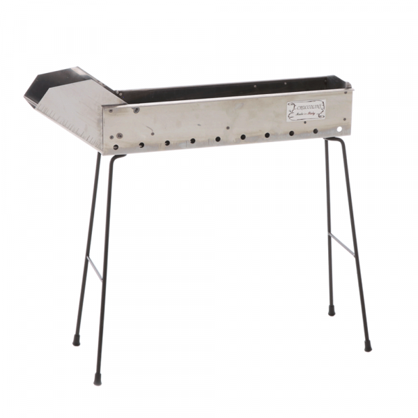 Cruccolini Inox 50 cm - Lammspieße-Kohlegrill - Kochfläche 47 x 11 cm