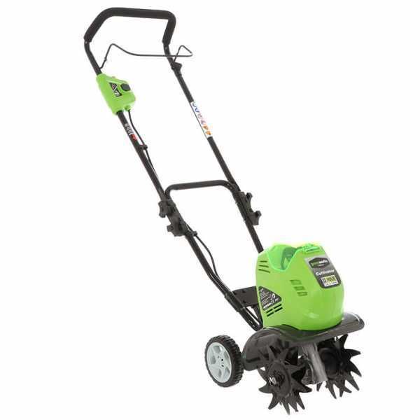 Greenworks G40TL - Motozappa a batteria con ruote - 40V 4Ah