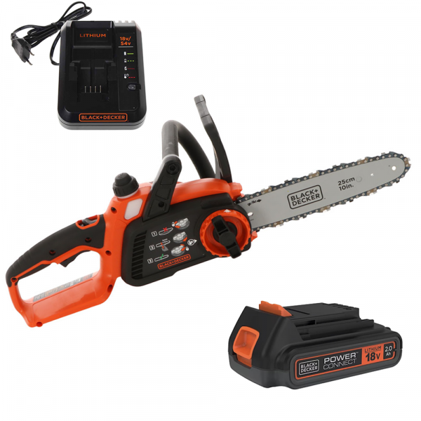 Elektro Kettensäge Black & Decker GKC1825L20-QW -  Schwert 25 cm - Lithium-Akku 18V 2Ah