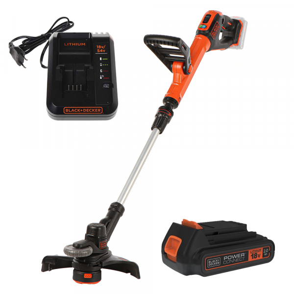 Black & Decker STC1820EPC-QW - Kantenschneider  - Motorsense mit Lithium-Batterie 18V / 2Ah