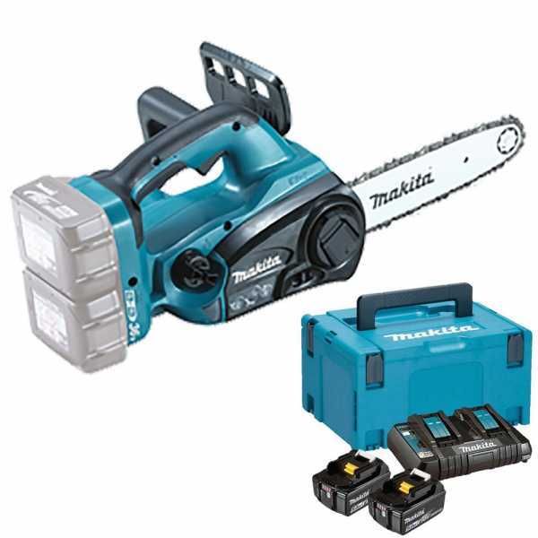 Tronçonneuse à batterie Makita DUC252 - batterie 5Ah 18V et chargeur de batterie inclus