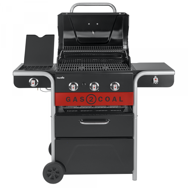 Barbecue Hybride gaz-charbon Char-Broil Gas2Coal 2.0 3B - Zone de cuisson 62x43 cm