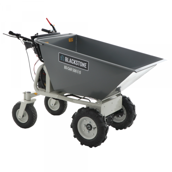 BlackStone BS-CAR 500 E-D - Carriola elettrica a batteria 48V 25Ah con cassone dumper