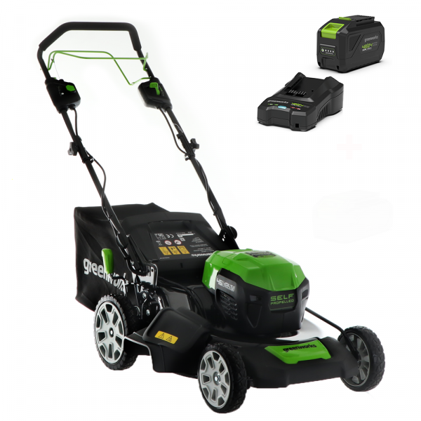 Tondeuse autotractée à batterie Greenworks GD48LM51SP  48V - 51 cm