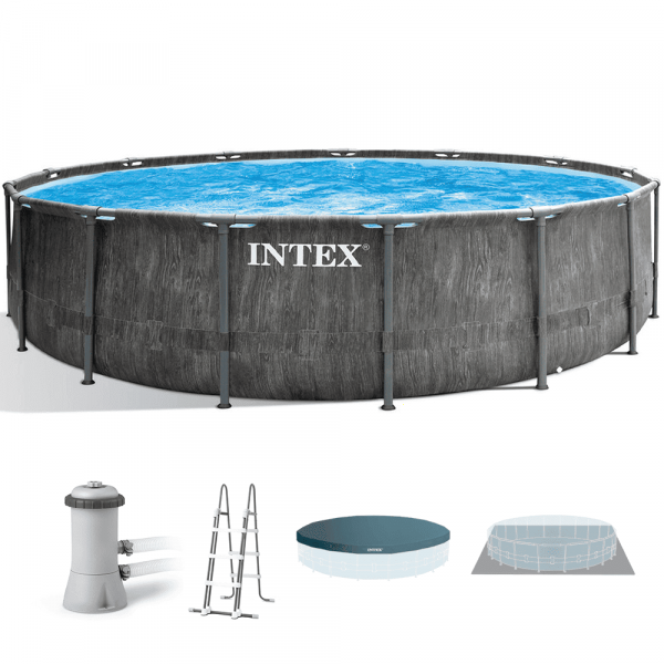 Runder Pool Intex Prisma Frame Greywood 26742NP