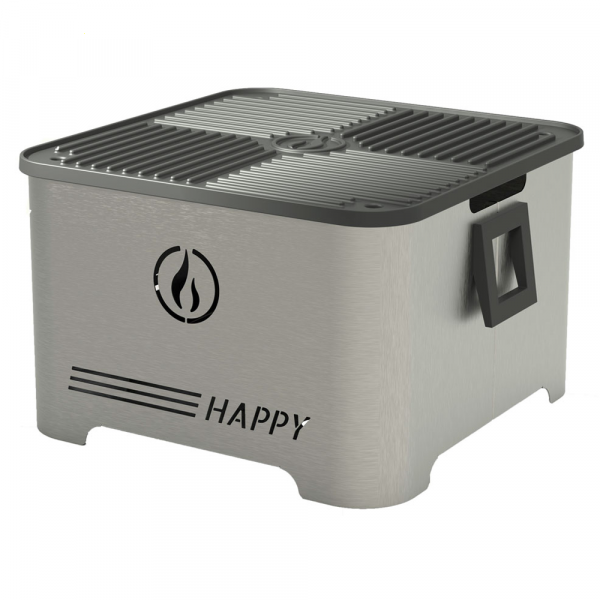 Linea VZ Happy Edelstahl - Tragbarer Pelletgrill