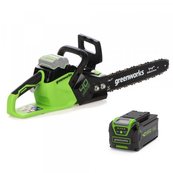 Greenworks GD40CS15K4 - Tronçonneuse à batterie - Guide 35 cm - 40V 4Ah