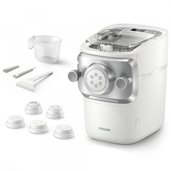 Philips Pasta Maker 7000 HR2660/00 - Elektrische Nudelmaschine 2 in 1 - Kneten + Extrudieren