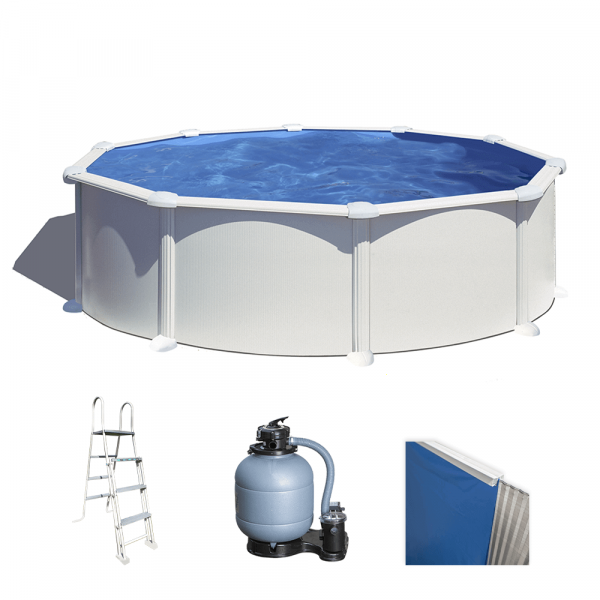 Gre Atlantis Redonda Ø460 x 132cm - Piscina desmontable de acero