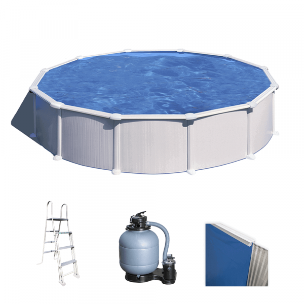 Gre Atlantis Redonda Ø550 x 132cm - Piscina desmontable de acero