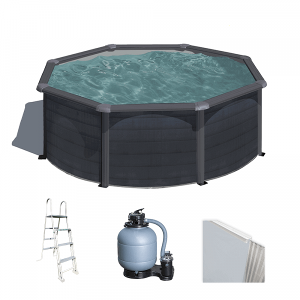 Gre Kea Rotonda Ø300 x 120 cm - Piscina fuori terra in acciaio