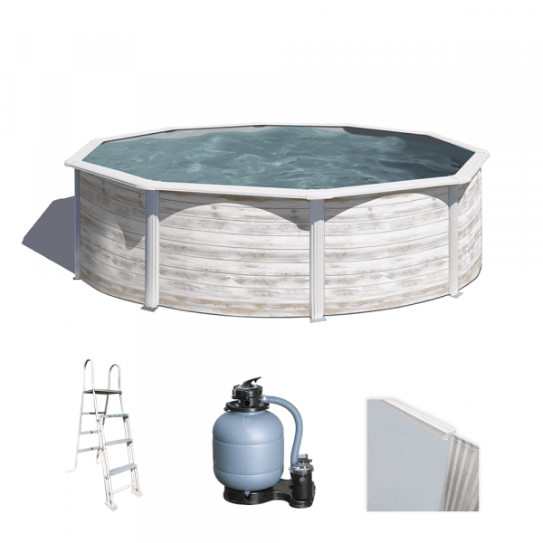 Gre Finlandia Rotonda Ø350 x 120 cm - Piscina fuori terra in acciaio