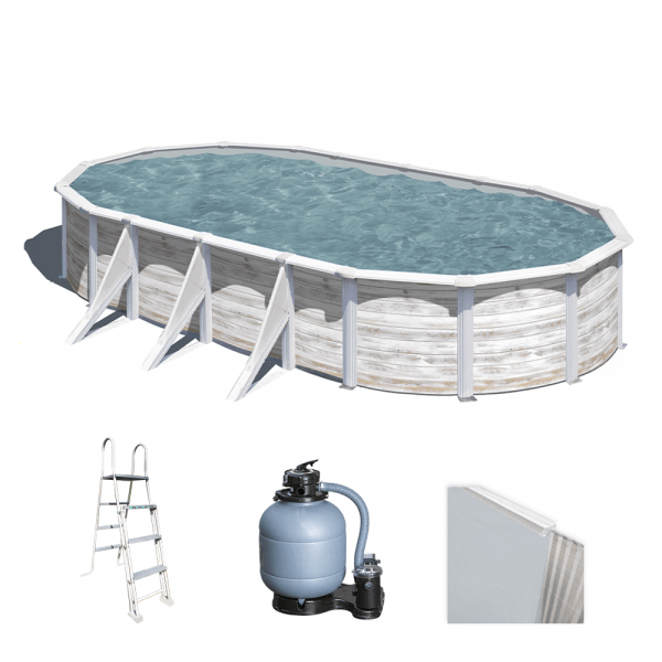 Gre Finlandia Ovale 730x375x120cm - Piscina fuori terra in acciaio