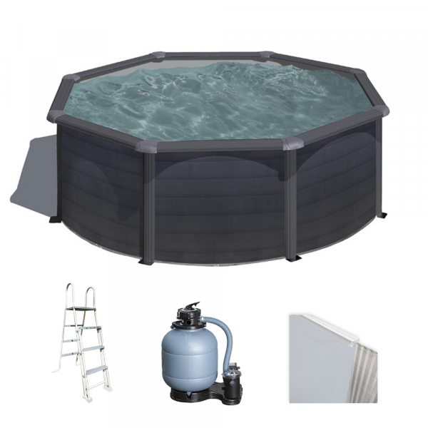 Gre Kea Rotonda Ø350 x 120 cm - Piscina fuori terra in acciaio