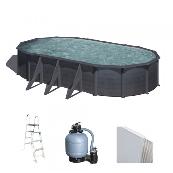 Gre Kea Ovalada 730x375x120cm - Piscina desmontable de acero