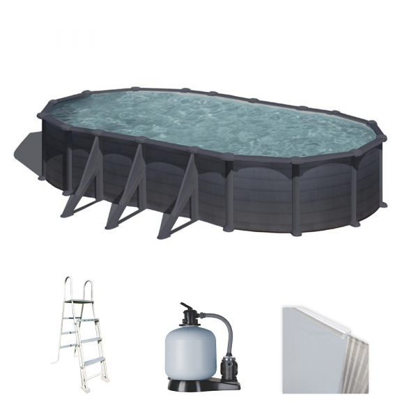 Gre Granada Ovale 730x375x132cm - Piscine hors sol en acier