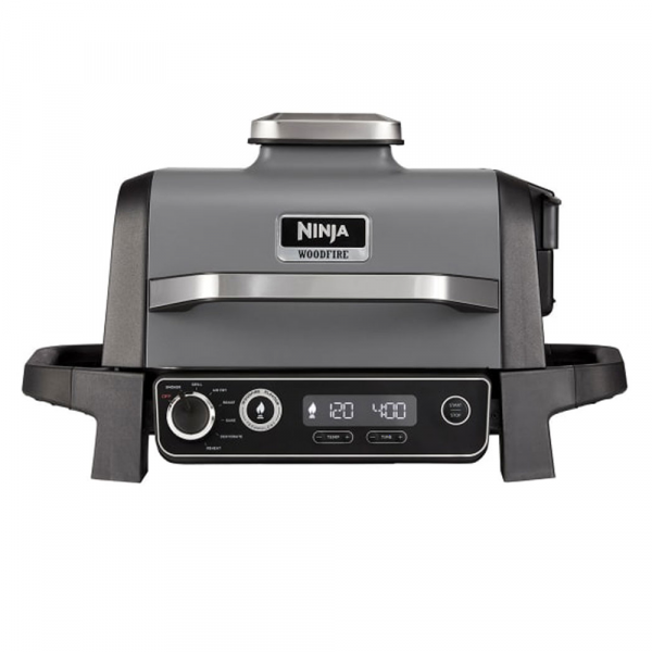 Ninja Woodfire OG701EU - Barbecue elettrico con affumicatore e friggitrice ad aria