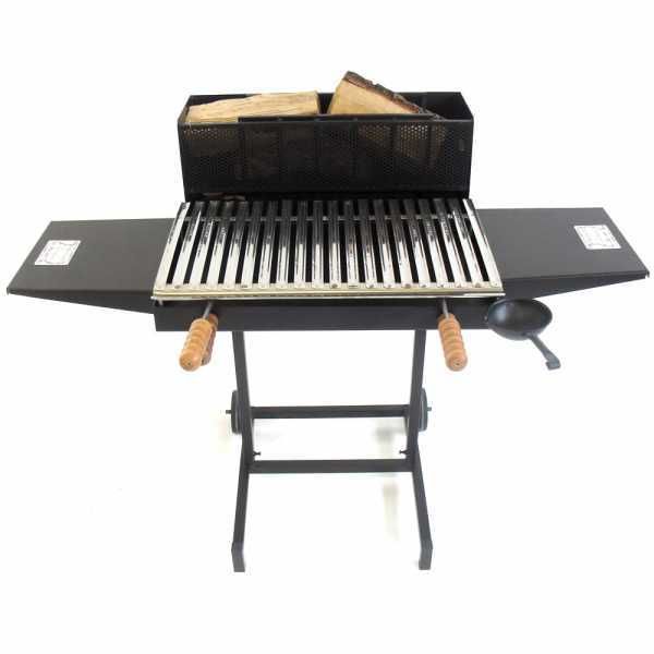 Barbecue à charbon et à bois en tôles résistantes Cruccolini Pisa 60x35