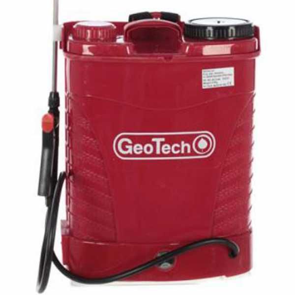 Pulverizador de mochila a batería GeoTech KF-16C-26 16 litros - roja